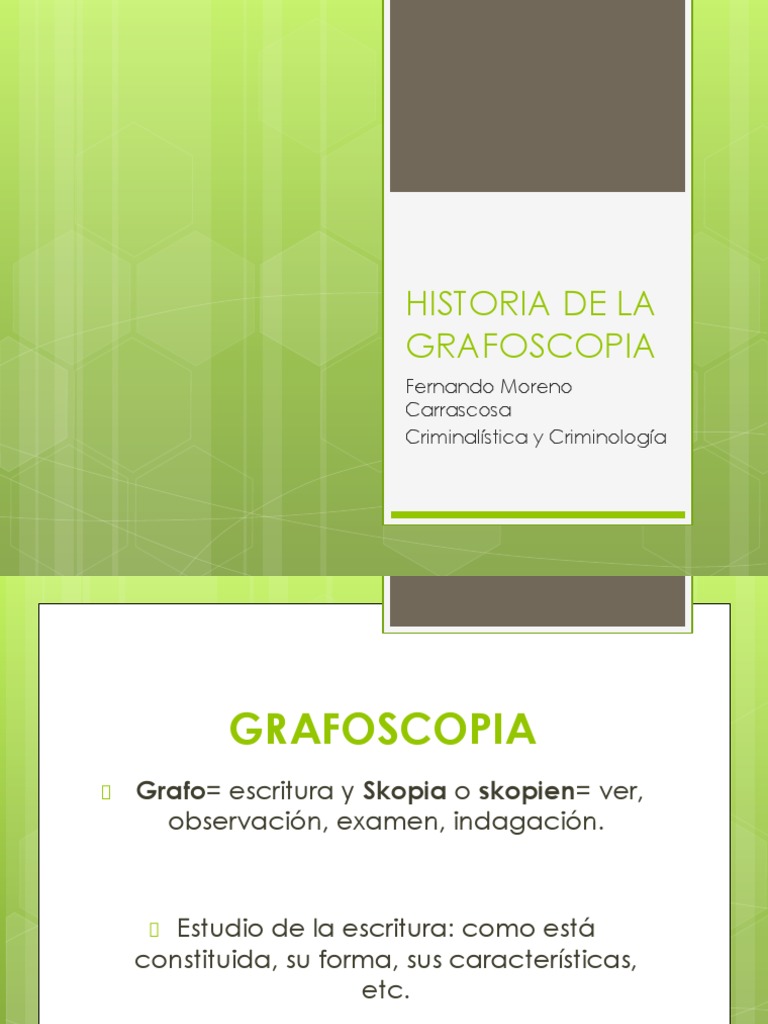 Historia de la Grafoscopia | PDF