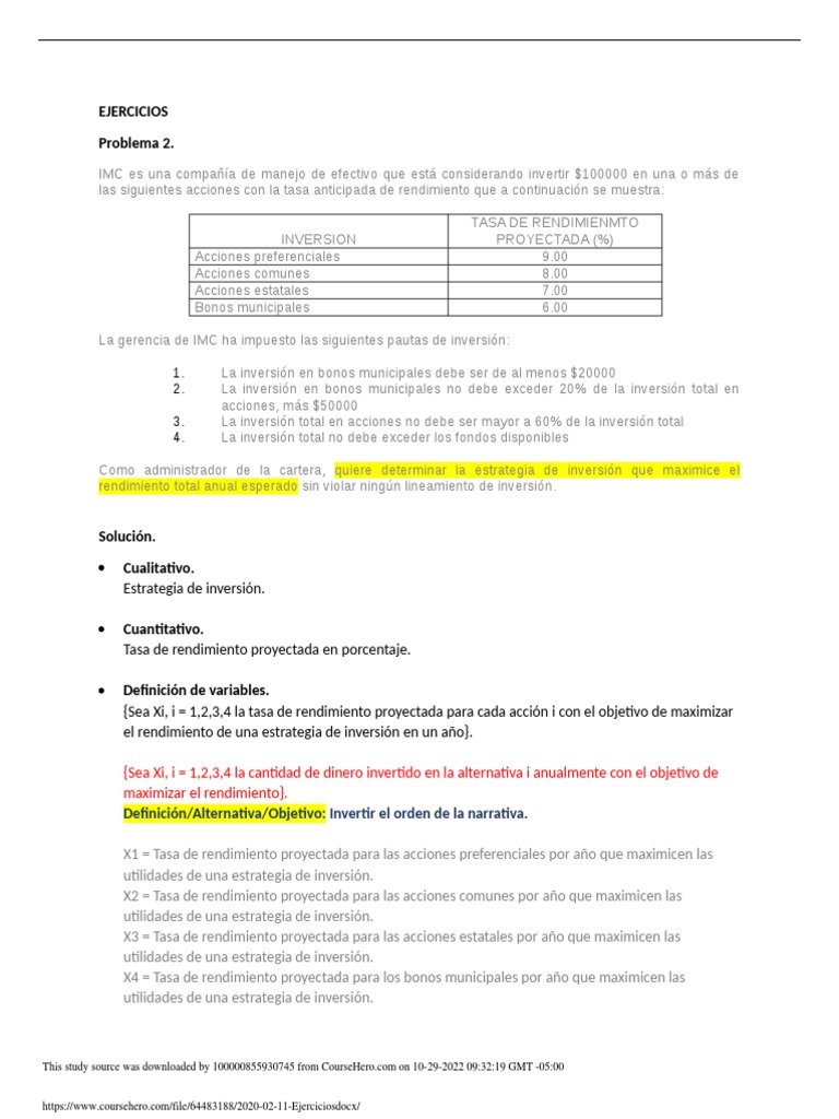 Estrategias de Inversión y Optimización | PDF | Compartir (Finanzas ...