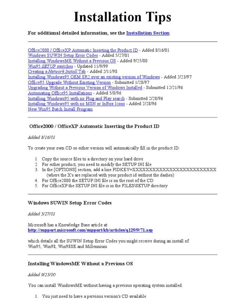 Installation Tips: For Additional Detailed Information, See The | PDF ...