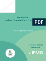 (E-Book +IFMG) - Matemática Analise Combinatória e Probabilidade