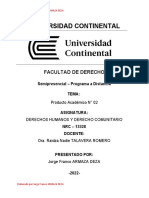 Producto Académico N° 02 - Universidad continental - Jorge Franco Armaza Deza - Derechos humanos y comunitario