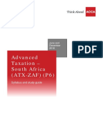 Advanced Taxation - South Africa (ATX-ZAF) (P6) Syllan SG 2018 - Final - With Late Change For SP