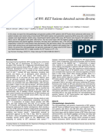 Genomic Landscape of 891 RET Fusions Detected Across Diverse Solid Tumor Types