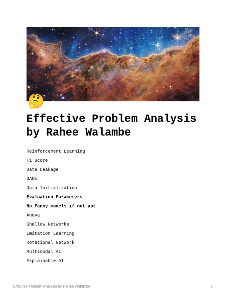 Effective Problem Analysis in AI | PDF