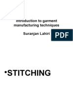 Introduction To Garment Manufacturing Techniques - Stitching