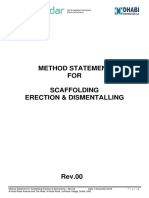 Method Statement For Scaffolding Erection & Dismantling