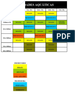 Atividades e Horarios 2014