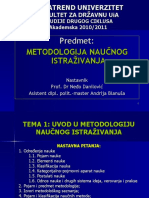 Tema 2 Uvod U Izučavanje Metodologije Naučnog Istraživanja