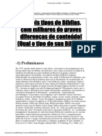 Há Dois Tipos de Biblias - Preliminares