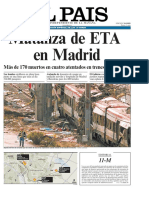 Edicion Especial ELPAIS Atentados en Madrid 11 de Marzo de 2