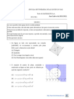 Teste de Matemática do 10o Ano de Alcácer do Sal