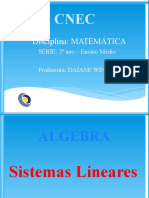 Álgebra - Sistema Lineares