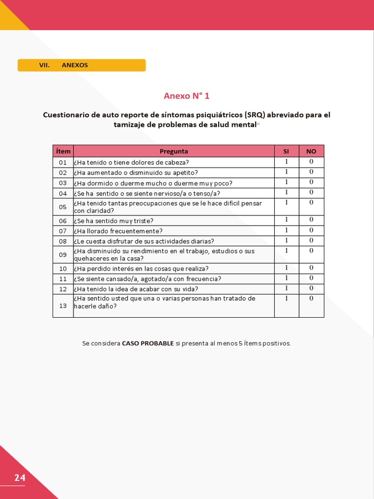 SRQ Abreviado | PDF