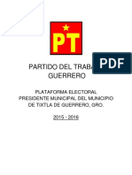 Plataforma electoral PT 2015
