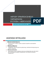 Metody Strategicznego Zarządzania Ryzykiem I Niepewnością