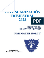 Calendarización Escolar 2023 Prisma Del Norte