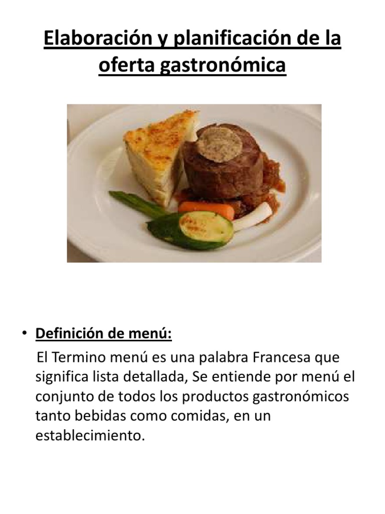 Clase Confeccion de Menu | PDF