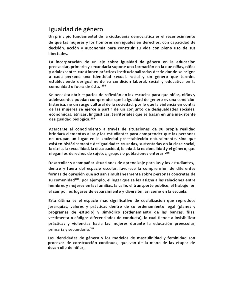 Igualdad de Genero | PDF | Mujer | Estudios de género