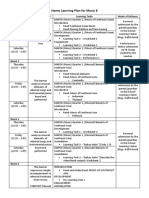 Home Learning Plan For Music 8
