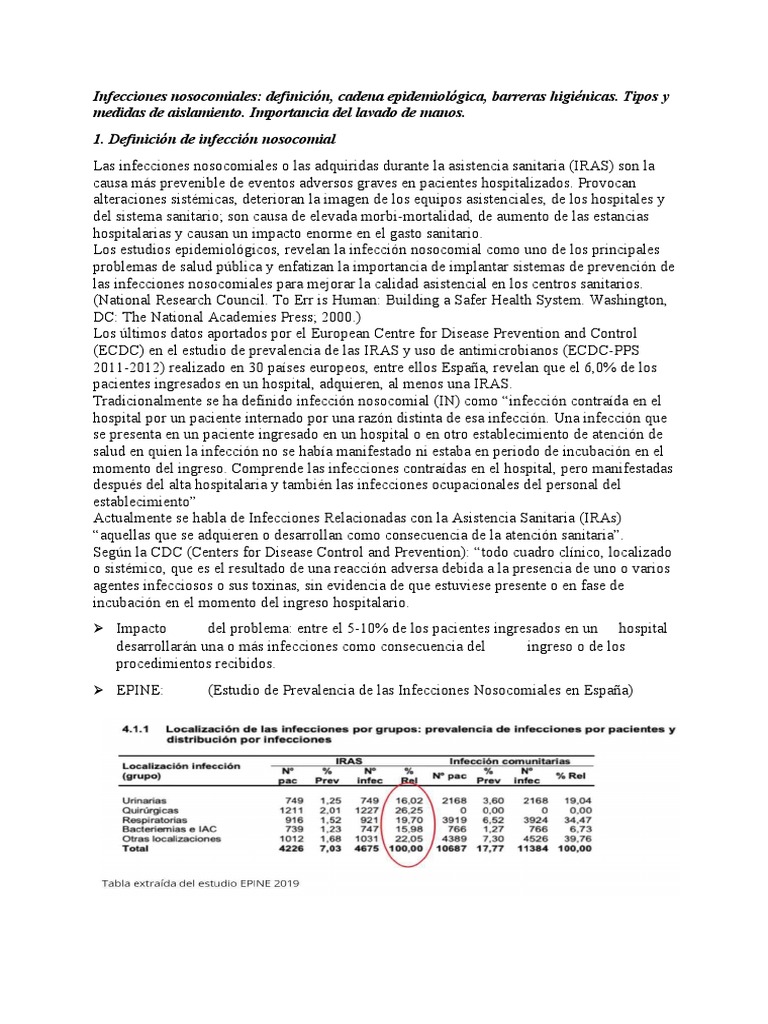 20 Infecciones Nosocomiales Pdf Infección Adquirida En El Hospital