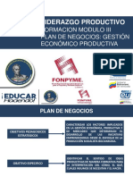 Plan de Negocios para Proyecto Socio-Productivo