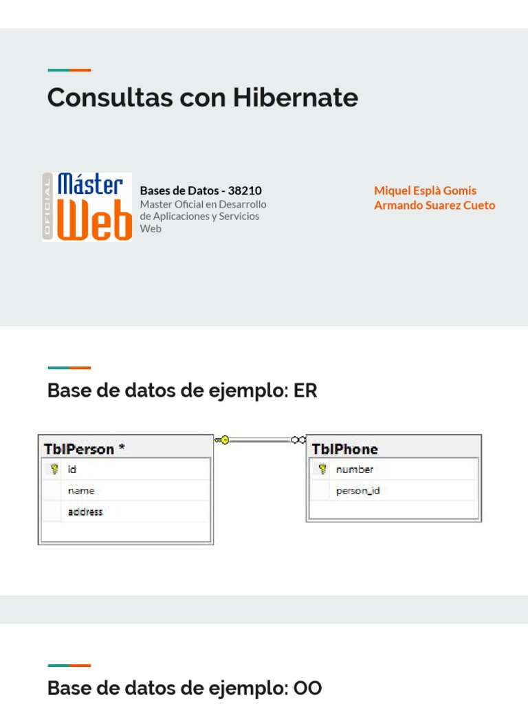 Consultas Hibernate: SQL, HQL y Criteria | PDF | SQL | Herencia ...
