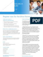 The Ethos Research Leaders Forum