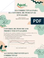 Acciones Correctivas para El Control de Peso en Embolsado y Fraccionado