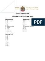Grade 12 General Sample Exam Answer Key - 5b5a660f097c479d398b4584