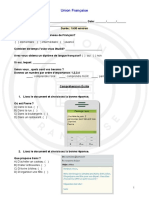 Test de Niveau - UNION - FRANÇAIS