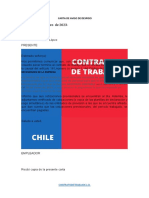 Santiago, 23 de Enero de 2023-: Carta de Aviso de Despido