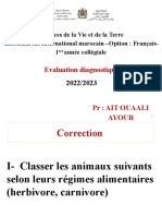 Test Diagnostique 1ére Année Collégiale