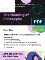 Philo12-Lesson01 - The Meaning of Philosophy