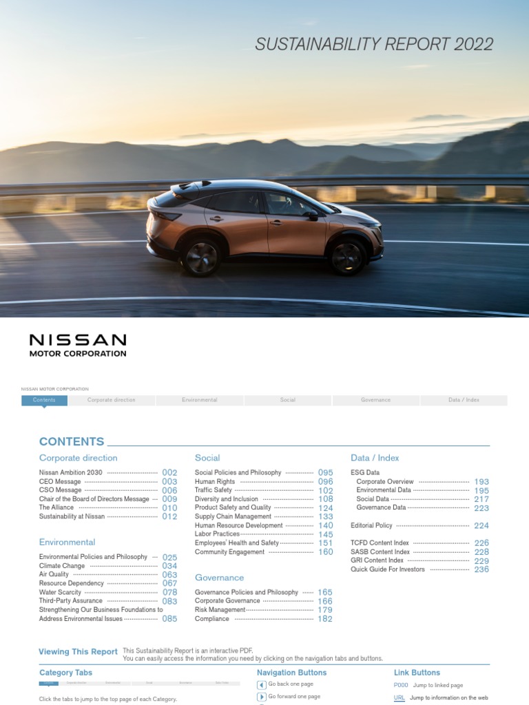 SR Nissan 2022, PDF, Sustainability