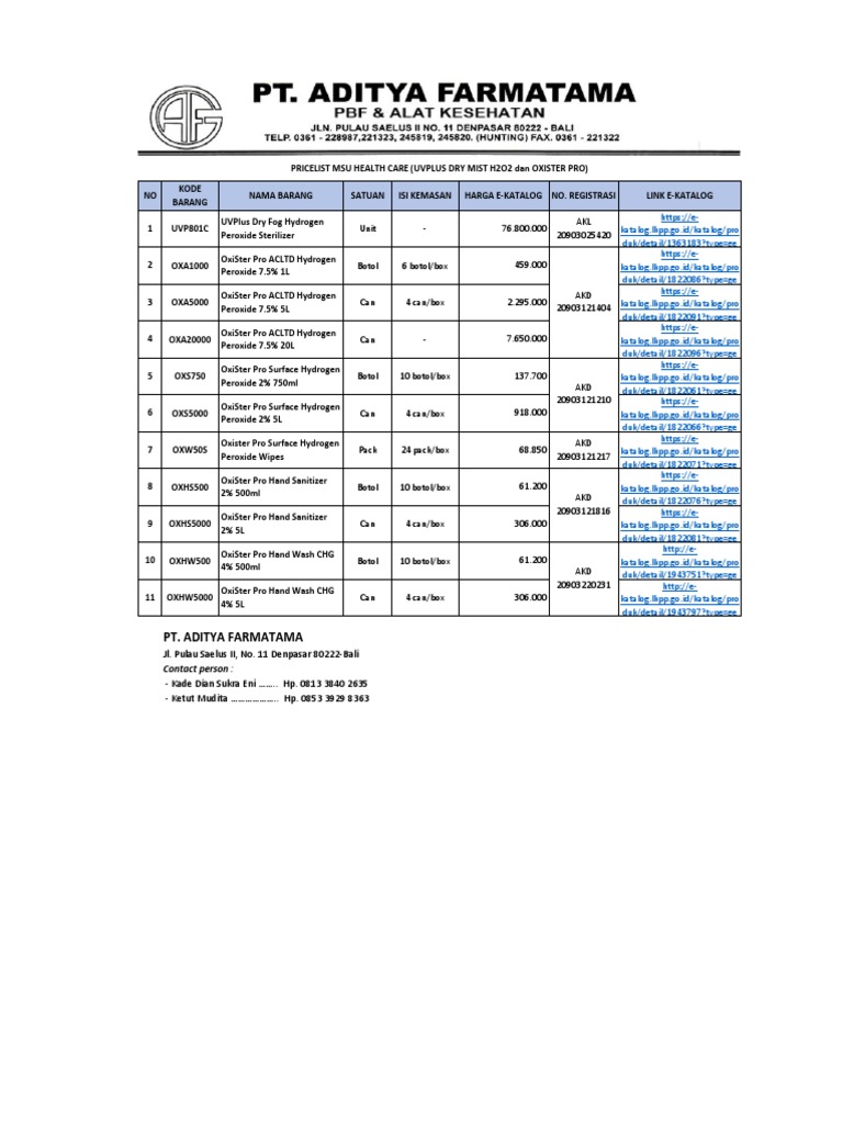 Msu Health Care Dry Mist Oxister Pro E Catalog 2023 PDF Hydrogen