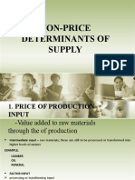 Non-Price Determinants of Supply