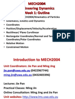 MECH2004 Engineering Dynamics Week 1