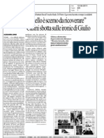 Quello E' Scemo Da Ricoverare. Casini Sbotta Sulle Ironie Di Giulio - La Repubblica 12.08.11