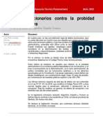 BCN Delitos Funcionarios Contra Probidad. Definicion Catalogo y Ultimas Modificaciones Edit. 2022
