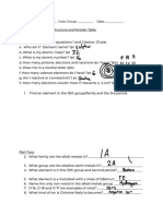 Practice Exam #2 - Atomic Structure and Periodic Table