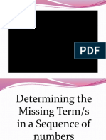 Determing The Missing Terms in Sequence of Number