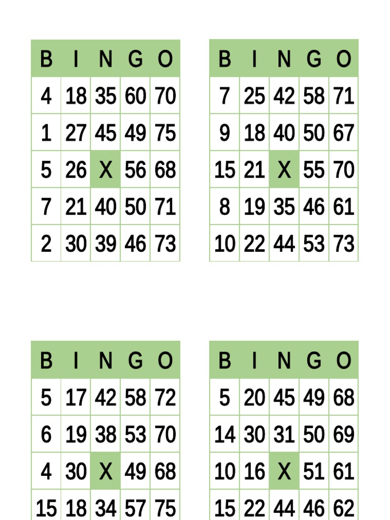 Cartons de Bingo à Imprimer PDF | PDF | Échecs