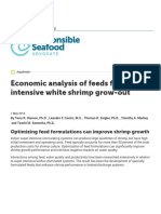 Economic Analysis of Feeds For Super-Intensive White Shrimp Grow-Out - Responsible Seafood Advocate