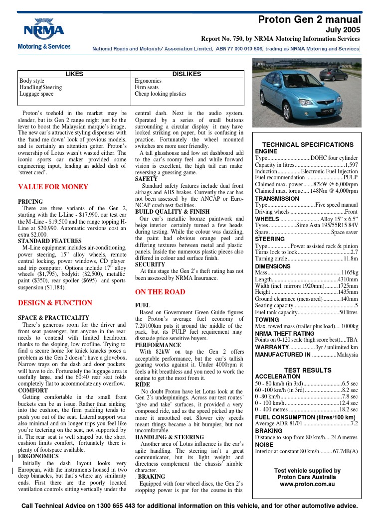 Proton Gen 2 Manual - 221 | Manual Transmission | Car
