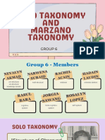 Group 6 - SOLO and MARZANO Taxonomy