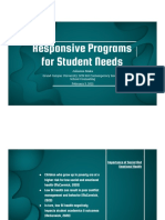 Responsive Programs For Student Needs