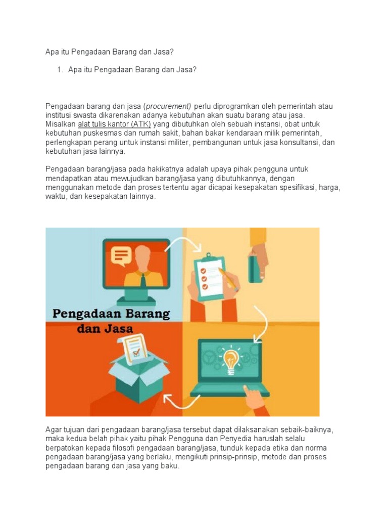 Pengadaan Barang dan Jasa Pemerintah | PDF