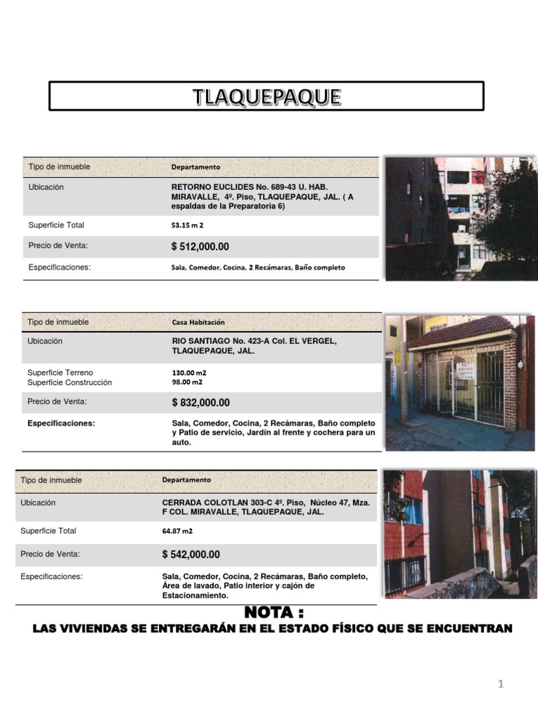 Listado de Casas Dacion en Venta2022 PDF