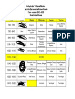 Horario primaria colegio valle méxico