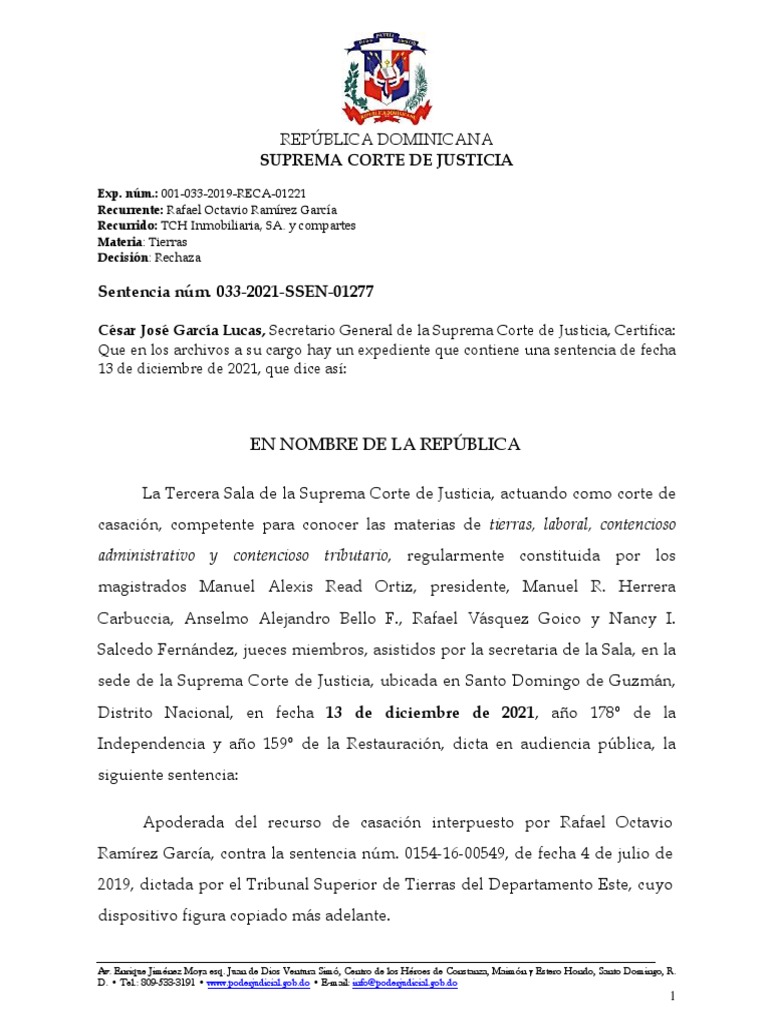 Suprema Corte de Justicia: en Nombre de La República | PDF | República ...